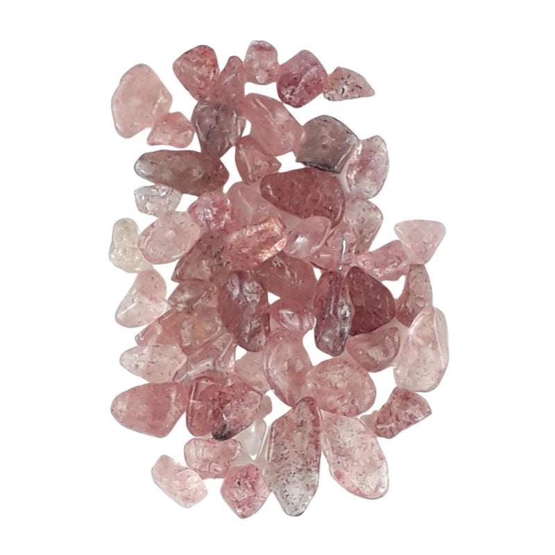 Strawberry Quartz Gemstone Bead Chips - Full Strand / Bag of 50 Pieces - TK Emporium