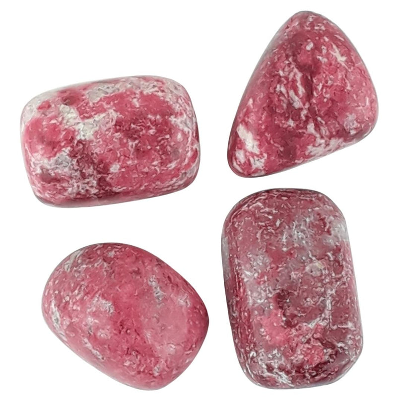 Thulite Crystal Polished Tumblestones from Norway, Pink Gemstones - TK Emporium