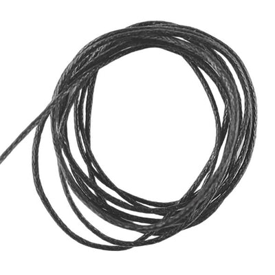 Waxed Cotton Cord 1 mm Black Colour Thread String for Jewellery Making - TK Emporium