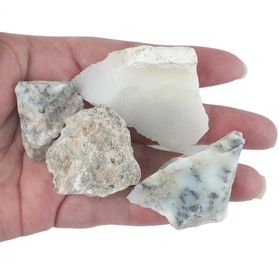 White Common Opal Rough, Raw, Natural Crystal Stones - Choice of Sizes - TK Emporium
