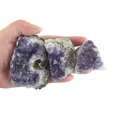 Wholesale Amethyst Rough Crystal Cluster from Uruguay - Pack of 10 - TK Emporium