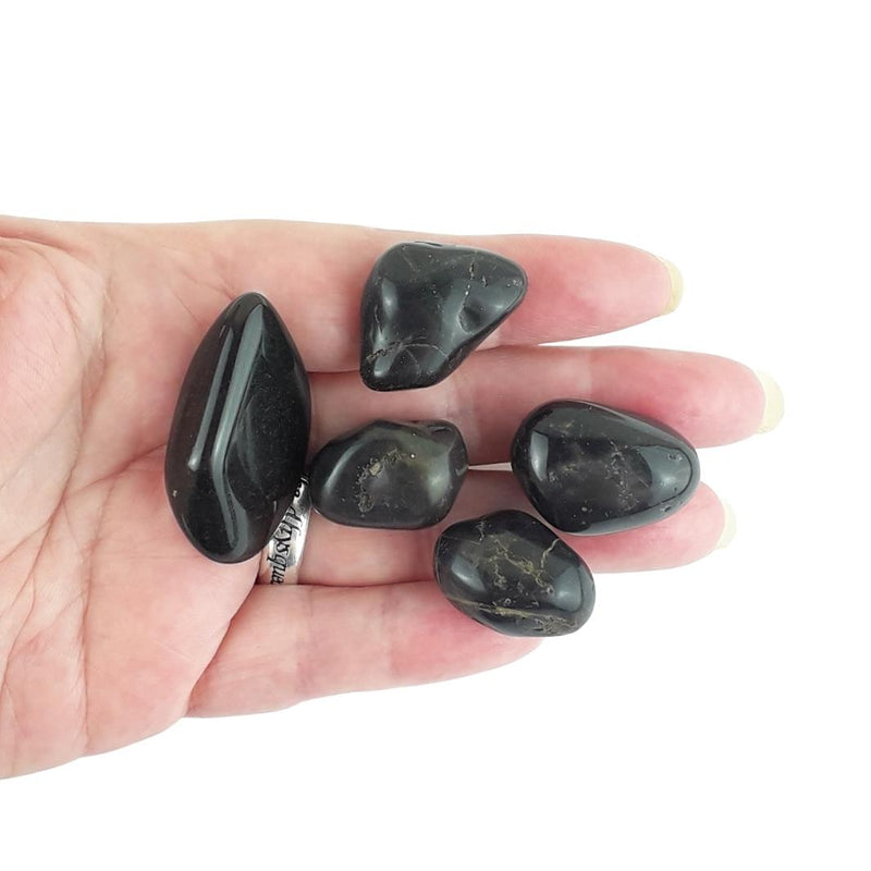 Wholesale Pack of 10 Black Onyx Crystal Tumblestones from Mexico - TK Emporium