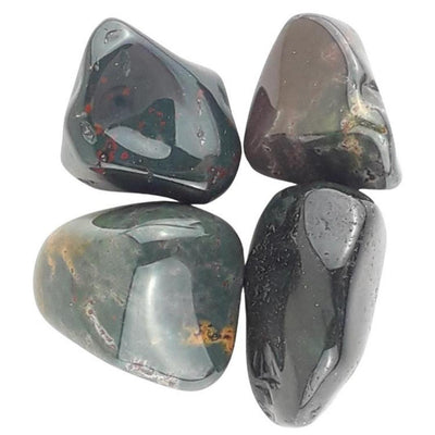 Wholesale Pack of 10 Bloodstone (Heliotrope) Crystal Tumblestones - TK Emporium