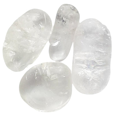 Wholesale Pack of 10 Clear Quartz (Rock Crystal) Tumblestones - TK Emporium