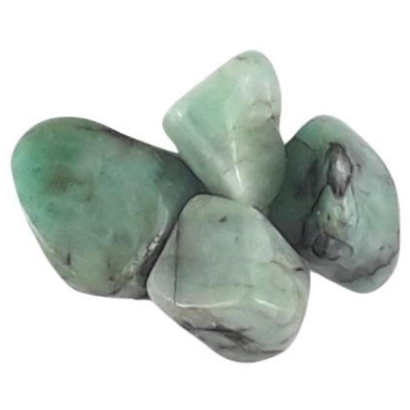 Wholesale Pack of 10 Emerald Crystal Tumblestones from Brazil - TK Emporium