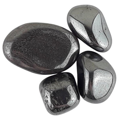 Wholesale Pack of 10 Hematite Crystal Tumblestones from Brazil - TK Emporium