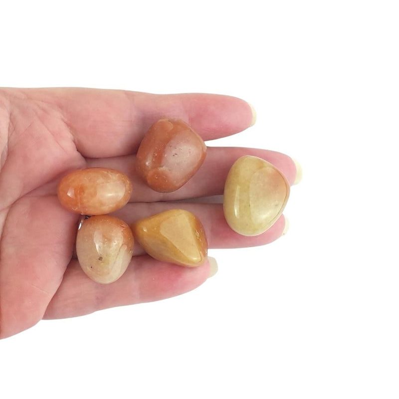 Wholesale Pack of 10 Peach Aventurine Polished Crystal Tumblestones - TK Emporium