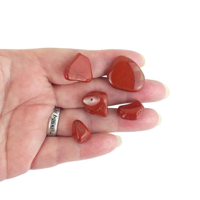 Wholesale Pack of 10 Red Jasper Crystal Tumblestones from South Africa - TK Emporium