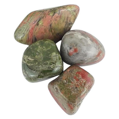Wholesale Pack of 10 Unakite Crystal Tumblestones from South Africa - TK Emporium