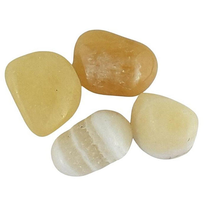 Wholesale Pack of 10 Yellow Calcite Crystal Tumblestones from Mexico - TK Emporium