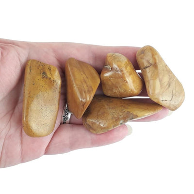 Yellow Jasper Crystal Tumblestones from South Africa - Choice of Sizes - TK Emporium